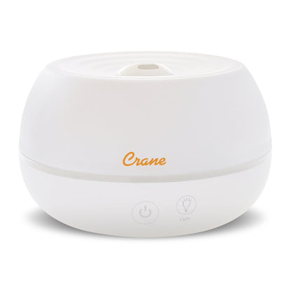 Crane Personal Ultrasonic Cool Mist Tabletop Humidifier 0.2-Gallon for Rooms 160 Sq. Ft. White