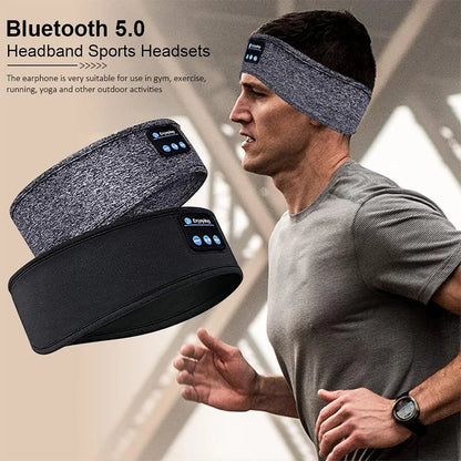 Bluetooth Wireless Headphones Sleep Eye Mask Headset Soft Elastic Comfortable Sports Headband Bluetooth Music Earphone